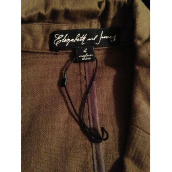 Elizabeth & James Women's Blazer Olive Green Cotton Blazer Size 4 Nwt $379 - Picture 8 of 11
